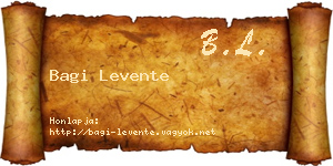 Bagi Levente névjegykártya