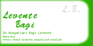 levente bagi business card